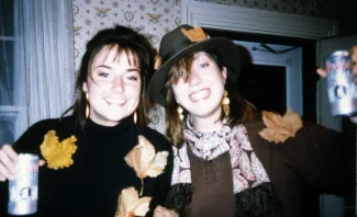 Two students in costume, c.1990