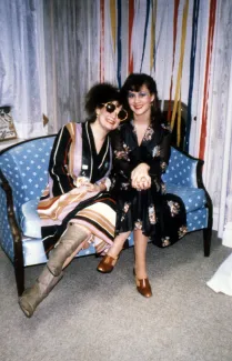 Two girls on a couch, c.1990