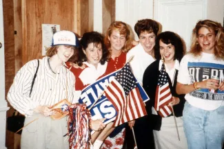 Students support George H. W. Bush's campaign, c.1991