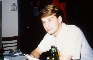 Student poses, c.1993