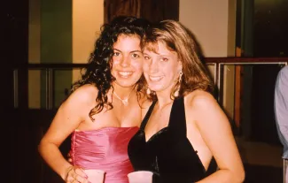 Two students at a formal, c.1994