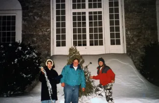 Christmas tree decorating, c.1994