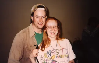 Couple smiles, c.1994 