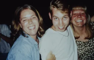 Students take silly photo, c.1996