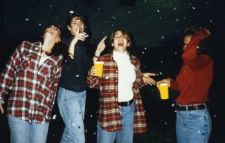 Friends laugh, c.1996