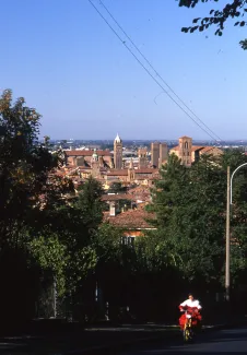 Motorcyclist in Bologna, 1996