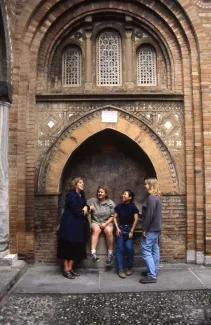 Four students in Bologna, 1996