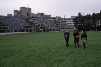 Three students at University of East Anglia, 1995