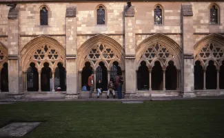 Students at Norwich Cathedral, 1995