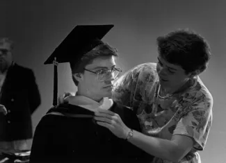 Todd Benz at Commencement, 1990