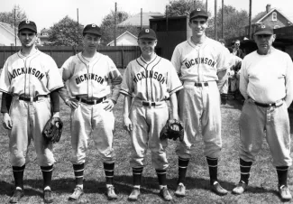 Posing with Players, 1941