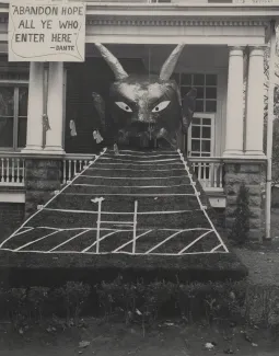 Homecoming banner, 1949