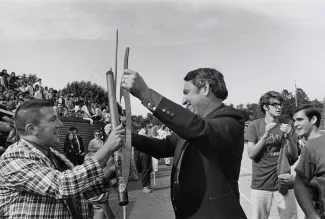 Return of the mermaid at Homecoming, 1975