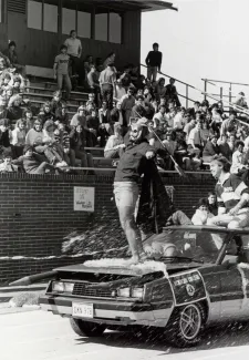 Homecoming float by Beta Theta Pi, 1983