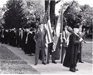 Faculty Procession at Commencement, 1961