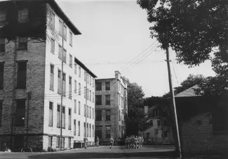 Cadets outside Conway Hall, 1944