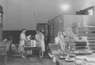 Cooks in the Mess Hall Kitchen, 1944