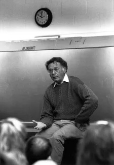 Wallace S. Broecker in a class, 1990