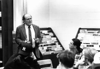 George Masters Woodwell in class, 1993