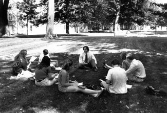 Classics class outside, 1997