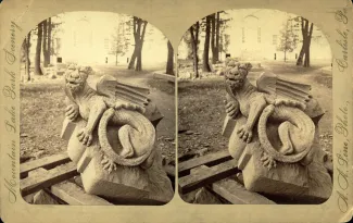 Bosler Hall Griffins Carvings, c.1886