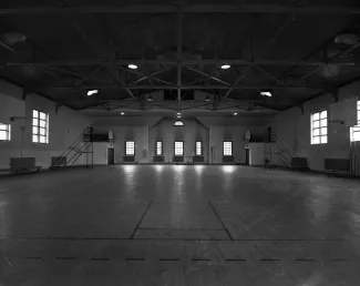 Alumni Gymnasium basketball court, c.1930