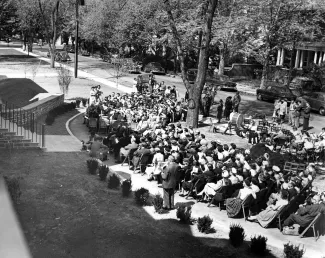 Drayer Hall dedication ceremony, 1952