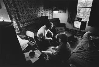 Fraternity Quadrangle dorm room, c.1975