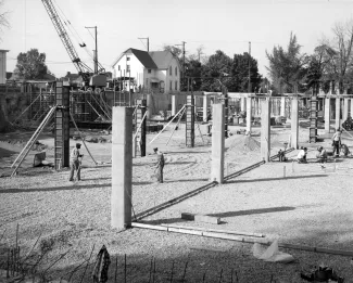 Holland Union Building construction, 1963