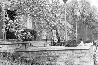 Holland Union Building entrance, c.1975