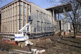 Waidner-Spahr Library construction, 1998