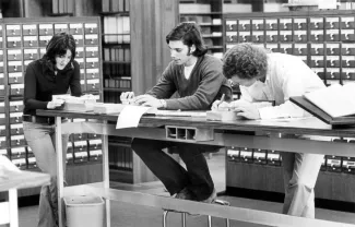 Spahr Library card catalog, c.1970