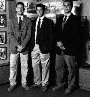 Men's Soccer tri-captains, 1990