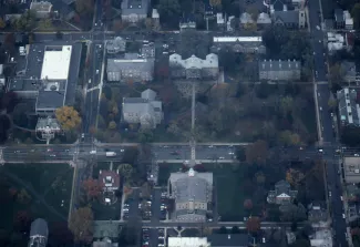 Aerial view of campus, 1993