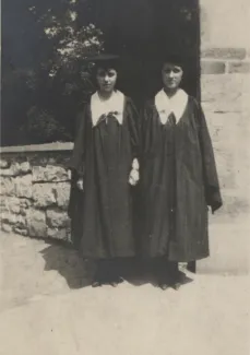 Two Students at Commencement, c.1920