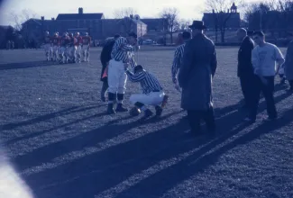 Football referees consulting, 1958