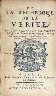 De La Recherche De La Verité. Ov L'On Traitte De La Natvre de l'esprit de l'homme