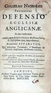 Defensio Ecclesiae Anglicanae. In qua vindicantur omnia...