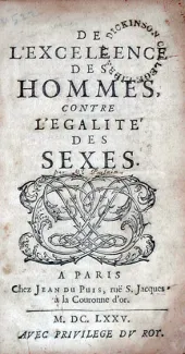 De L'Excellence Des Hommes, Contre L'Egalité Des Sexes