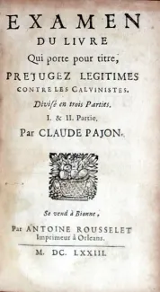 Examen Du Livre Qui porte pour titre, Préjugez Legitimes Contre...