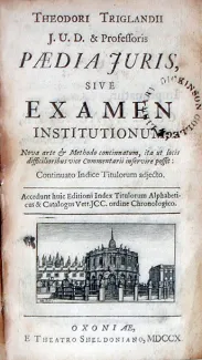 Paedia Juris, Sive Examen Institutionum