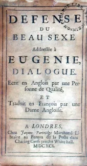 Defense Du Beau Sexe Addressée à Eugenie, Dialogue