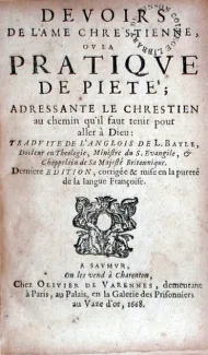 Devoirs de L'Ame Chrestienne, ov la Pratiqve De Pieté