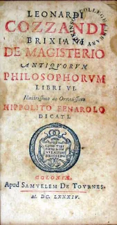 De Magisterio Antiqvorvm Philosophorvm