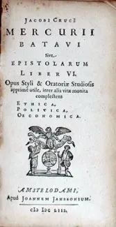 Mercurii Batavi Sive Epistolarum