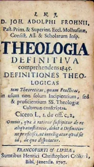 Theologia Definitiva comprehendens 1845. Definitiones Theologicas...