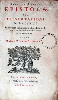 Epistola, Qva Dissertationi D. Balsaci Ad Heroden Infanticidam...