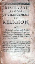 Préservatif contre le changement de religion, ou idée juste et véritable...