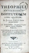 Theophili Antecessoris Institutionum