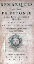 Remarques pour servir De Réponse à deux Ecrits Imprimez à Bruxelles...